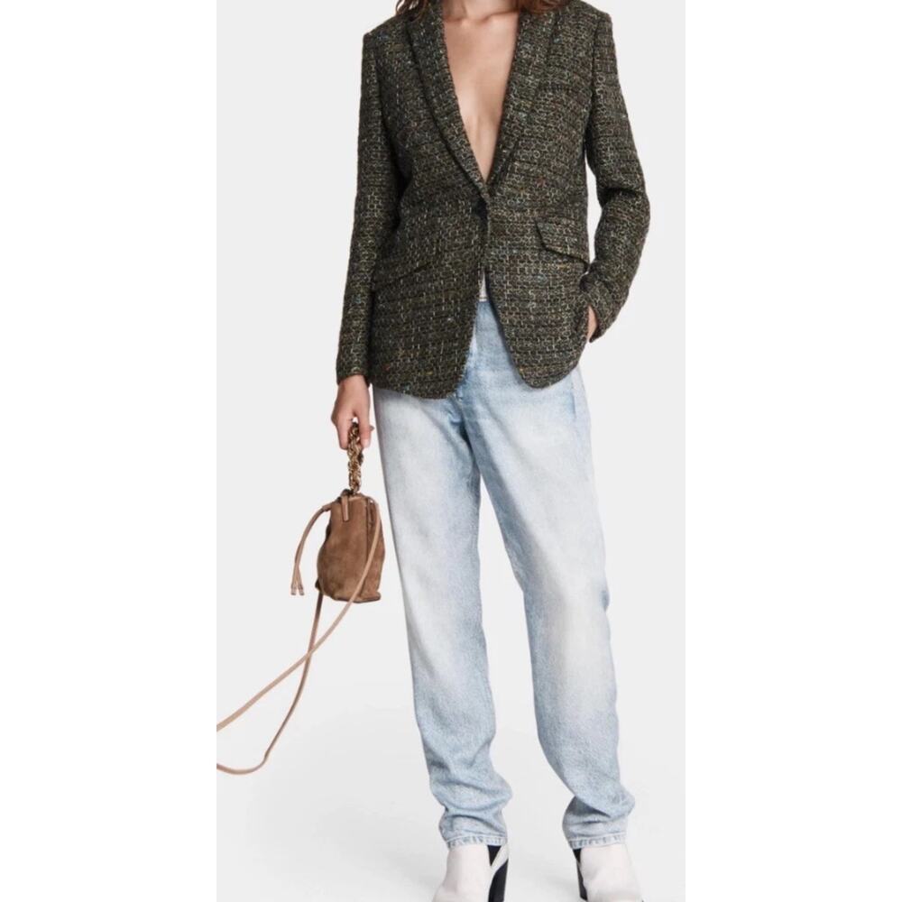RAG & BONE Sz 4 MARGOT LINTON WOOL BOYFRIEND BLAZER JACKET Pockets Classic EUC - Picture 9 of 15